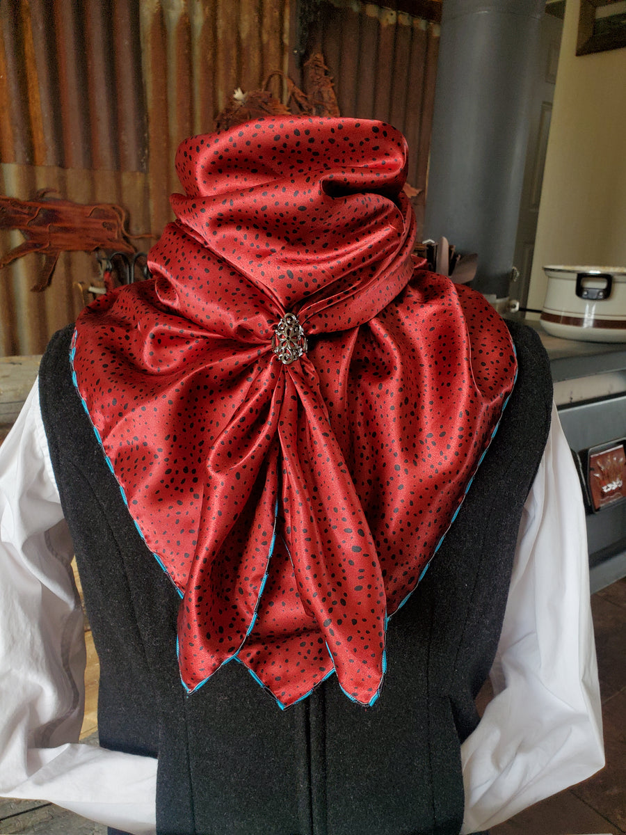 Wild Rag - Deep Red with Black Specks #112 – Cowgirl Dreamin Wild Rags