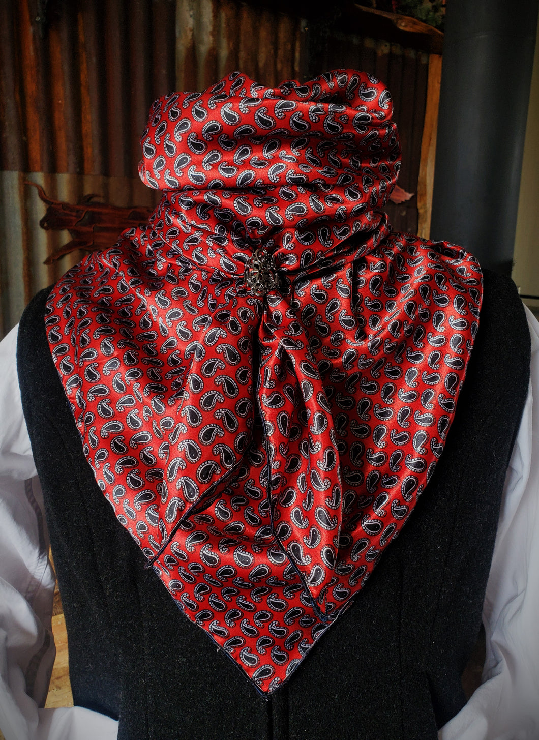 Wild Rag - Red & Black Paisley #113