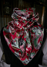 Load image into Gallery viewer, Wild Rag - Burgundy Flowers &amp; Paisleys #W5