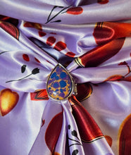 Load image into Gallery viewer, Scarf Slide - "Tricolor Purple Teardrop"