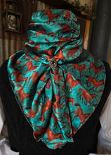Load image into Gallery viewer, Wild Rag - Green Horses #14
