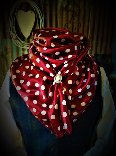 Wild Rag - Burgundy Polka Dot  #25